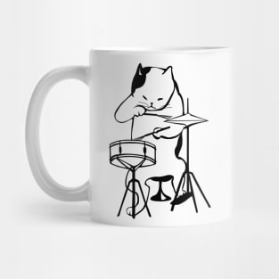 Cat Playing Drums Mug